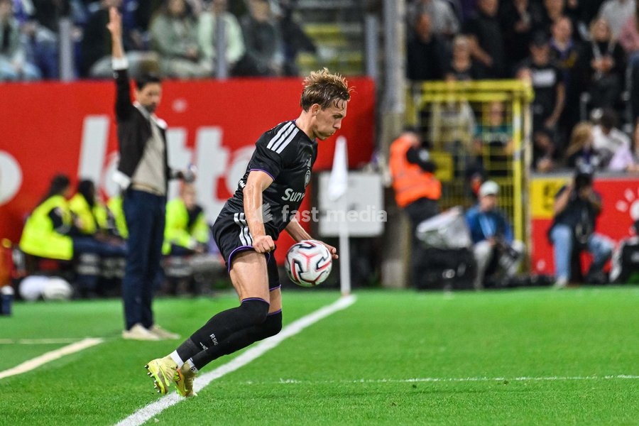 Anderlecht's Ludwig Augustinsson pictured in action during a soccer match between RSC Anderlecht and SV Zulte Waregem, Saturday 19 September 2026 in Brussels, on day 7 of the 2026-2027 'Jupiler Pro League' first division of the Belgian championship