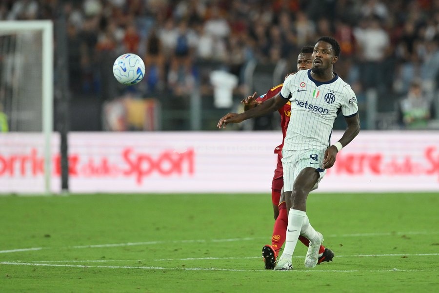 Marcus Thuram of Inter seen in action during the match of Serie A Enilive Football Match between Roma vs Inter at the Olimpico Stadium on 19 September 2026 in Rome, Lazio, Italy. Roma vs Inter 2-2