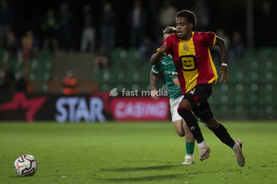 Mechelen's Therence Koudou pictured during a soccer match between Lommel SK and KV Mechelen, Saturday 19 September 2026 in Lommel, on day 7 of the 2026-2027 'Jupiler Pro League' first division of the Belgian championship