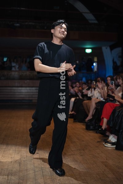 A model walks the runway at the Yuhan Ao Spring Summer 2027 show during London Fashion Week, London, UK, 19 September 2026