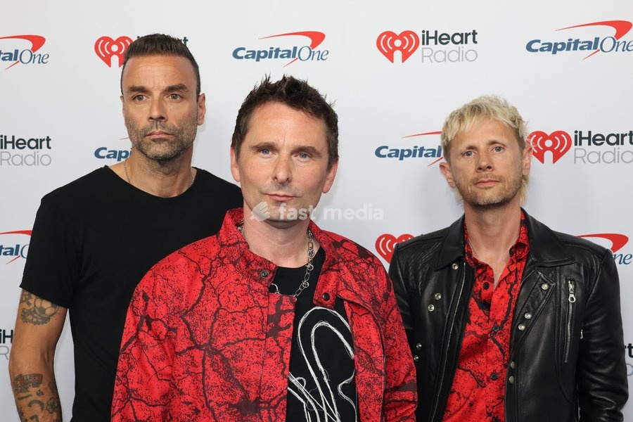 Matt Bellamy, Chris Wolstenholme, and Dominic Howard of Muse at the 2026 iHeartRadio Music Festival held at T-Mobile Arena in Las Vegas, USA on September 19, 2026