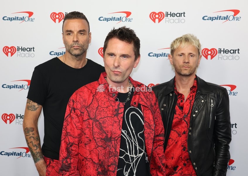 Matt Bellamy, Chris Wolstenholme, and Dominic Howard of Muse at the 2026 iHeartRadio Music Festival held at T-Mobile Arena in Las Vegas, USA on September 19, 2026