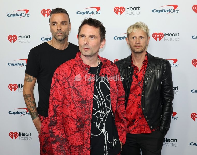 Matt Bellamy, Chris Wolstenholme, and Dominic Howard of Muse at the 2026 iHeartRadio Music Festival held at T-Mobile Arena in Las Vegas, USA on September 19, 2026