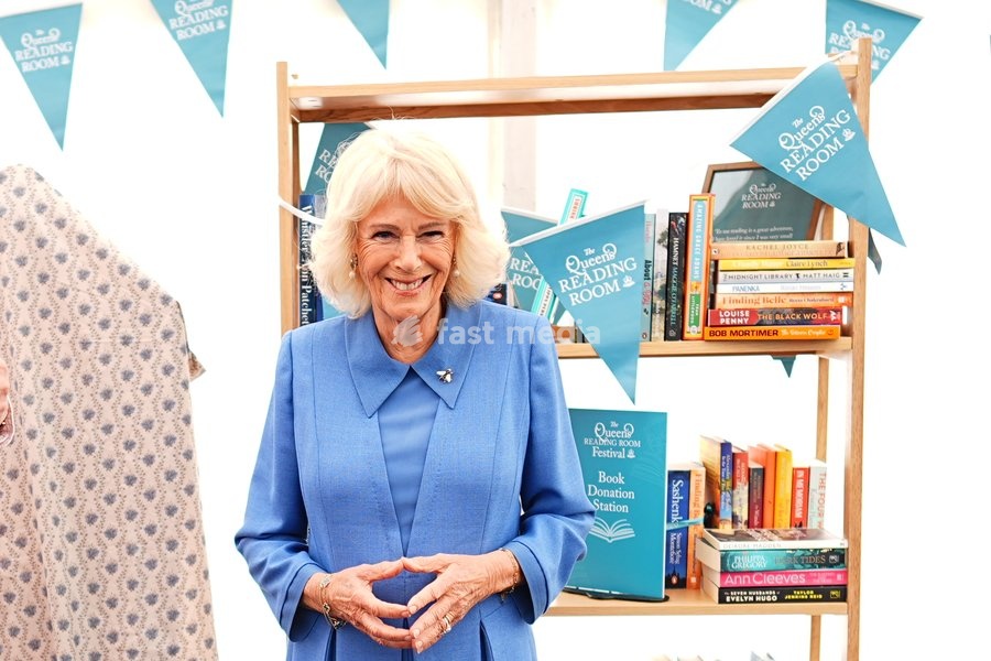 Queen Camilla during The Queen's Reading Room Festival at Chatsworth House, Bakewell. Picture date: Saturday September 19, 2026