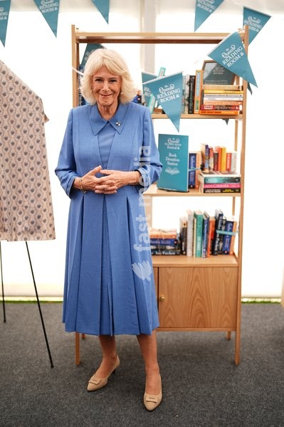 Queen Camilla during The Queen's Reading Room Festival at Chatsworth House, Bakewell. Picture date: Saturday September 19, 2026