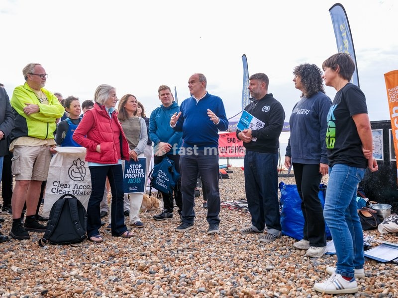 Sir Ed Davey, Current Liberal Democrat Leader, Mp For Kingston And Surbiton joins a beach clean during the Liberal Democrat Autumn Conference 2026 on Sunday 20 September 2026 at Brighton Beach, Brighton. Sir Ed Davey Joins Surfers Against Sewage, Marine Conservation Society, Rewilding Britain And…