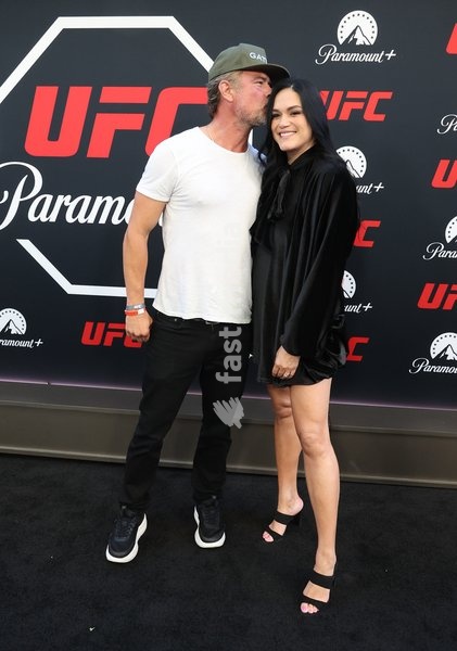 19 September 2025 - Los Angeles, California - Audra Mari and Josh Duhamel. Attend UFC 331 Van vs. Pantoja 2 held at the Crypto.com Arena