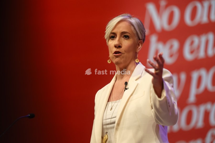 Liberal Democrat Treasury Spokesperson Daisy Cooper MP delivers her keynote speech at the Liberal Democrat Autumn Conference, Brighton, UK, on 20 September 2026. Cooper unveiled a 30-page plan titled Get Britain Growing Again, warning that economic growth is being held back by a computer says no…
