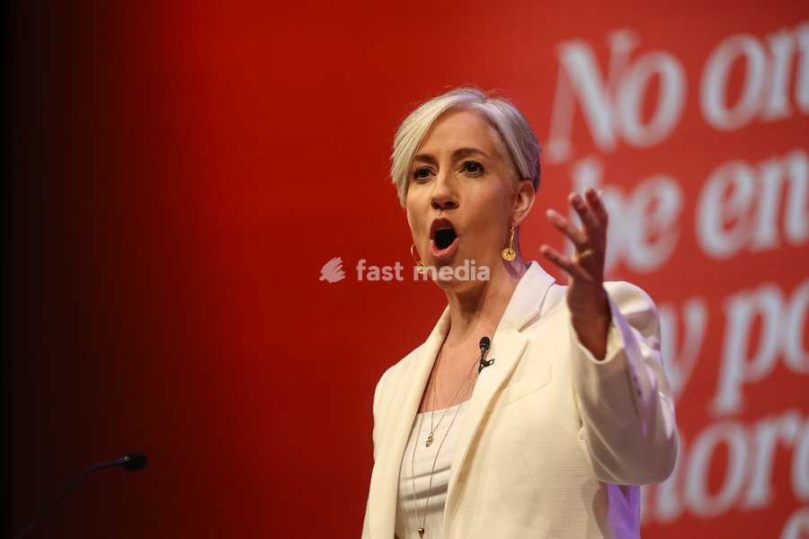 Liberal Democrat Treasury Spokesperson Daisy Cooper MP delivers her keynote speech at the Liberal Democrat Autumn Conference, Brighton, UK, on 20 September 2026. Cooper unveiled a 30-page plan titled Get Britain Growing Again, warning that economic growth is being held back by a computer says no…
