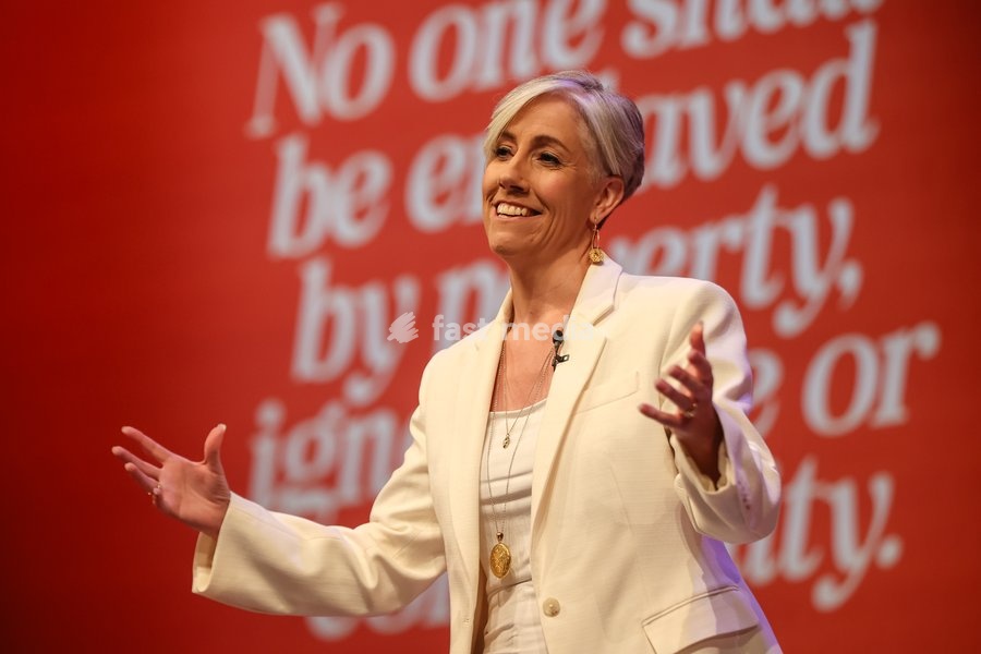 Liberal Democrat Treasury Spokesperson Daisy Cooper MP delivers her keynote speech at the Liberal Democrat Autumn Conference, Brighton, UK, on 20 September 2026. Cooper unveiled a 30-page plan titled Get Britain Growing Again, warning that economic growth is being held back by a computer says no…