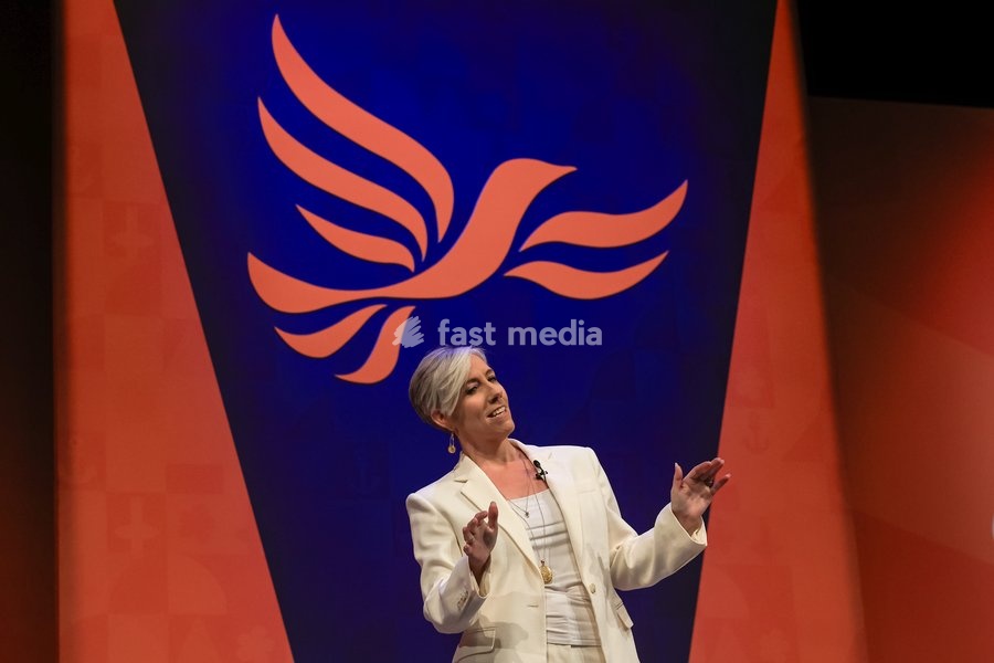 Liberal Democrat Treasury Spokesperson Daisy Cooper MP delivers her keynote speech at the Liberal Democrat Autumn Conference, Brighton, UK, on 20 September 2026. Cooper unveiled a 30-page plan titled Get Britain Growing Again, warning that economic growth is being held back by a computer says no…