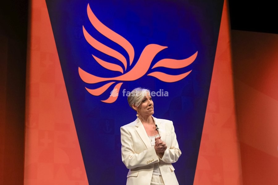 Liberal Democrat Treasury Spokesperson Daisy Cooper MP delivers her keynote speech at the Liberal Democrat Autumn Conference, Brighton, UK, on 20 September 2026. Cooper unveiled a 30-page plan titled Get Britain Growing Again, warning that economic growth is being held back by a computer says no…