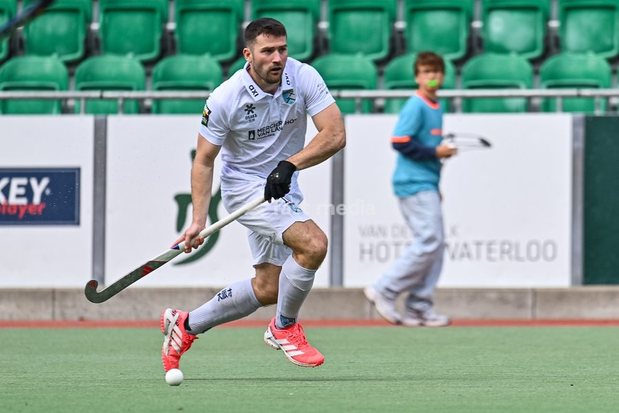 Braxgata's Ben Walker pictured during a hockey game between Waterloo Ducks and Braxgata, Sunday 20 September 2026 in Waterloo, on day 1 of the Belgian first division hockey championship