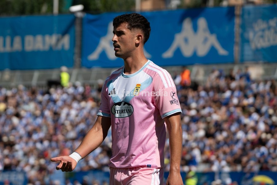 David Costas of Real Oviedo during La Liga Hypermotion match between CE Sabadell at Nova Creu Alta, Sabadell, September 20