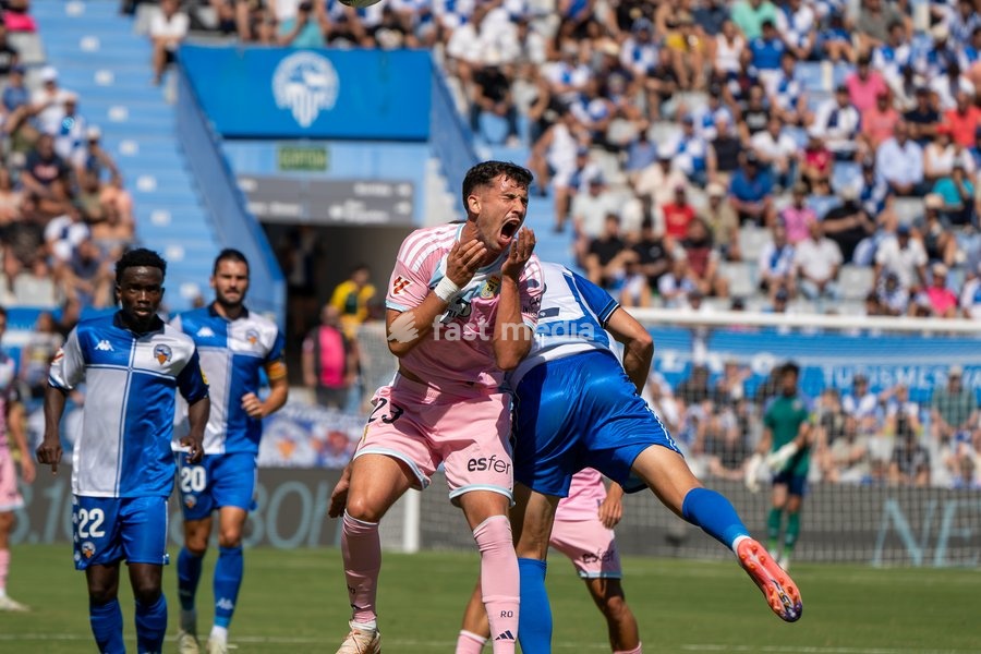 Carlos D. of Real Oviedo during La Liga Hypermotion match between CE Sabadell at Nova Creu Alta, Sabadell, September 20
