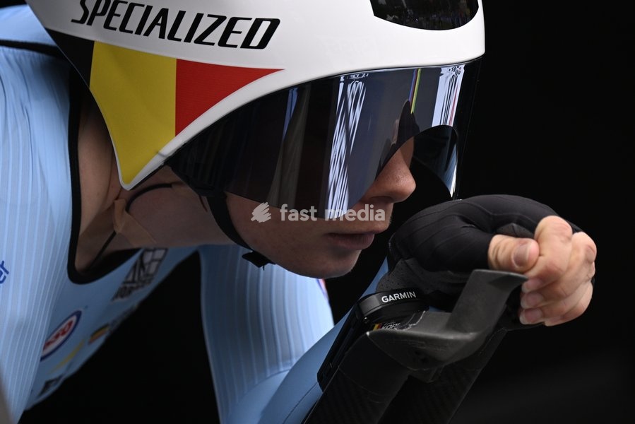 Belgium's Lotte Kopecky pictured in action at the women's elite individual time trial race (39,2km) at the cycling UCI Road World Championship, in Montreal, Canada, Sunday 20 September 2026
