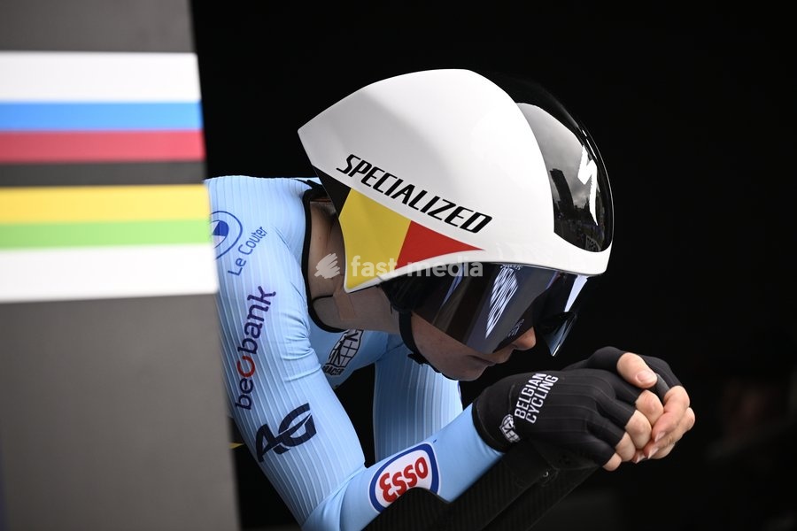 Belgium's Lotte Kopecky pictured in action at the women's elite individual time trial race (39,2km) at the cycling UCI Road World Championship, in Montreal, Canada, Sunday 20 September 2026