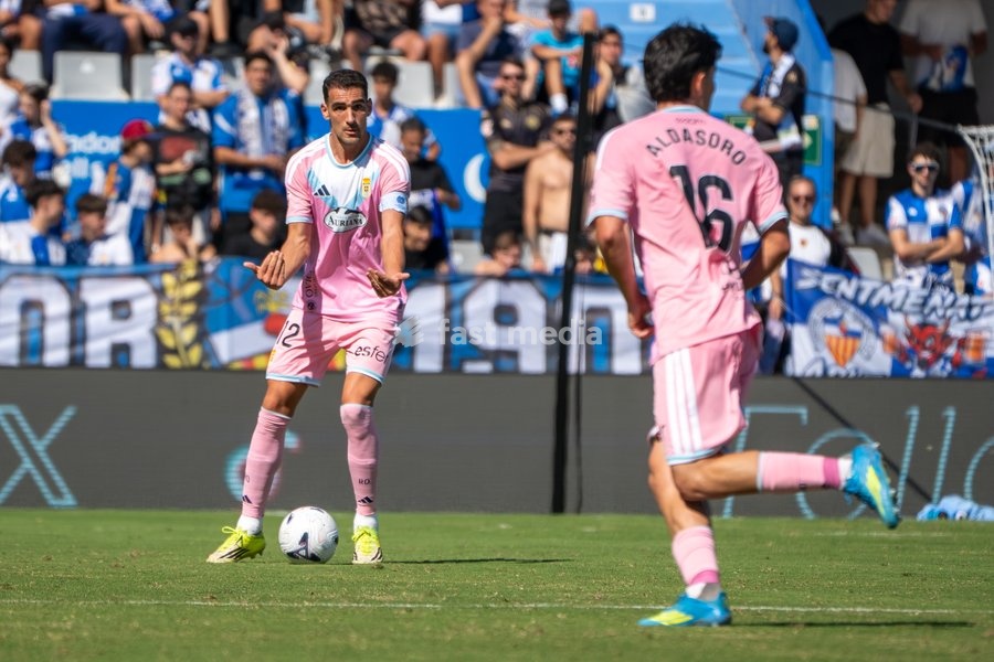Dani Calvo of Real Oviedo during La Liga Hypermotion match between CE Sabadell at Nova Creu Alta, Sabadell, September 20