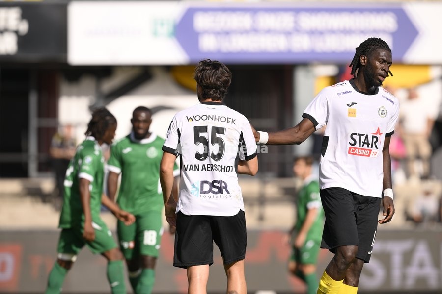 Lokeren's Sam Van Aerschot reacts during a soccer match between KSC Lokeren and Royal Excelsior Virton, Sunday 20 September 2026 in Lokeren, on day 6 of the 2026-2027 'Challenger Pro League' 1B second division of the Belgian championship