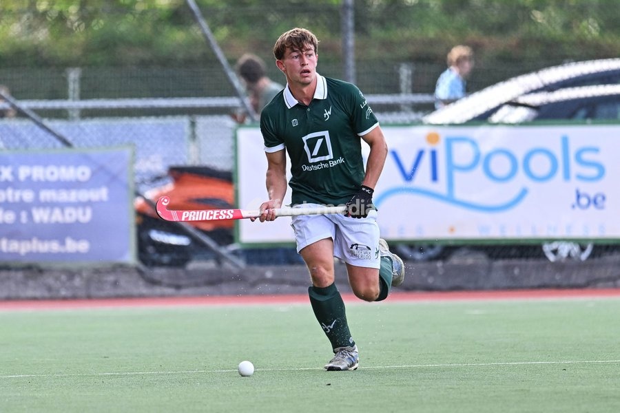 WatDuck's Guillaume Van Marcke pictured during a hockey game between Waterloo Ducks and Braxgata, Sunday 20 September 2026 in Waterloo, on day 1 of the Belgian first division hockey championship