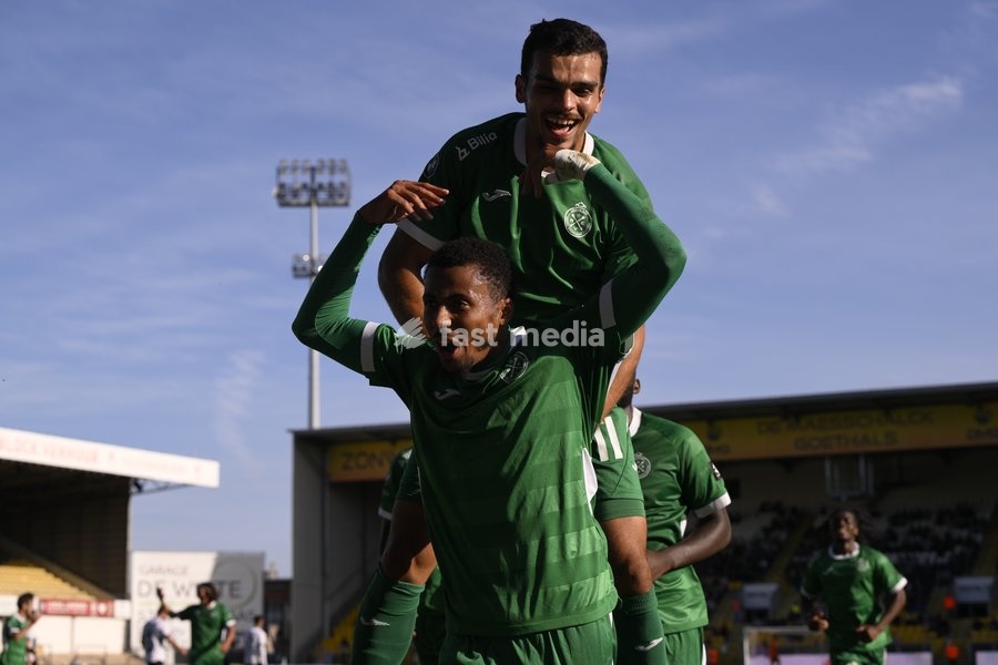 Virton's Paul Wade celebrates after scoring during a soccer match between KSC Lokeren and Royal Excelsior Virton, Sunday 20 September 2026 in Lokeren, on day 6 of the 2026-2027 'Challenger Pro League' 1B second division of the Belgian championship