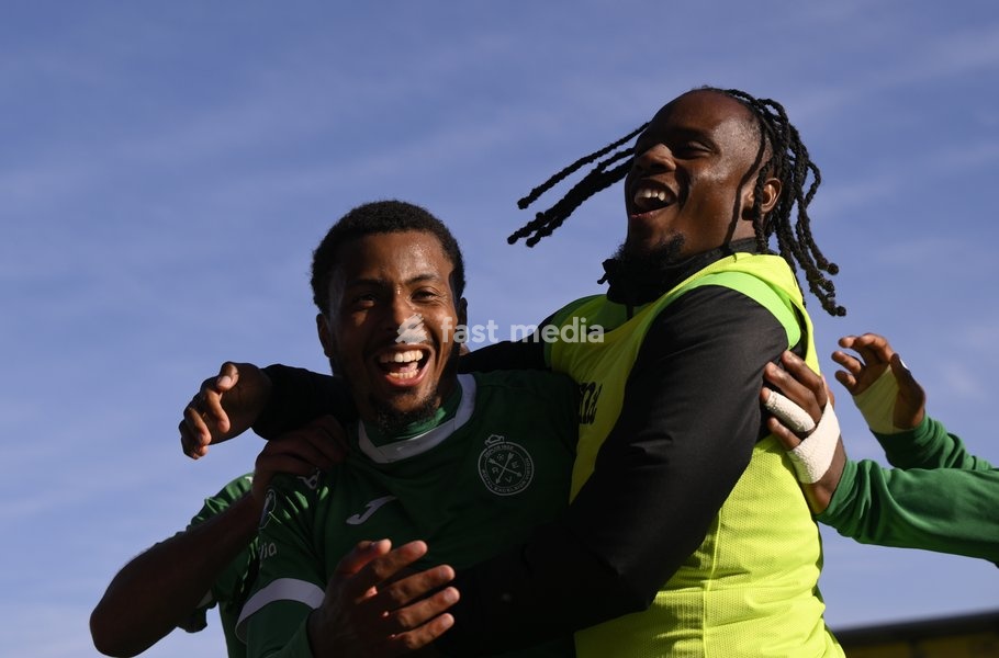 Virton's Paul Wade celebrates after scoring during a soccer match between KSC Lokeren and Royal Excelsior Virton, Sunday 20 September 2026 in Lokeren, on day 6 of the 2026-2027 'Challenger Pro League' 1B second division of the Belgian championship
