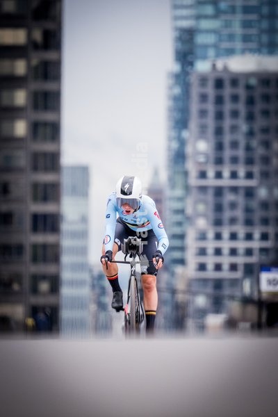 Belgium's Lotte Kopecky pictured in action during the women's elite individual time trial race (39,2km) at the cycling UCI Road World Championship, in Montreal, Canada, Sunday 20 September 2026