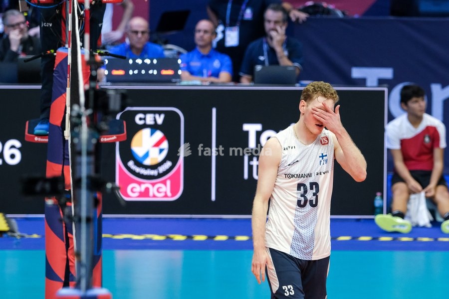 Finland vs Greece at Final Eight of the CEV Enel EuroVolley 2026 Men at PalaVela in Turin, Italy