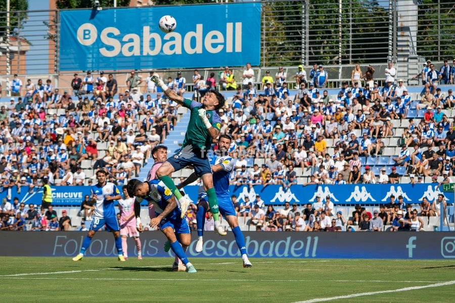 Diego Fuoli Of CE Sabadell during La liga Hypermotion match between Real Oviedo At Nova Creu Alta, Sabadell, September 20