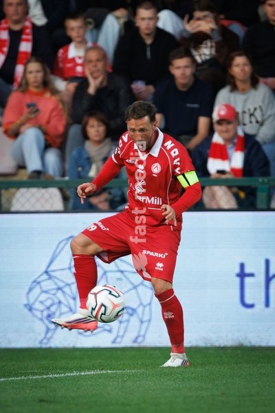 Kortrijk's Brecht Dejaegere pictured in action during a soccer match between KV Kortrijk and SK Beveren, Sunday 20 September 2026 in Kortrijk, on day 7 of the 2026-2027 'Jupiler Pro League' first division of the Belgian championship