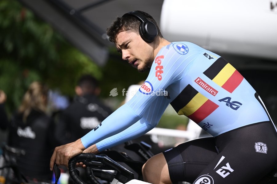 Belgium's Rune Herregodts pictured before the men's elite individual time trial race (39,2km) at the cycling UCI Road World Championship, in Montreal, Canada, Sunday 20 September 2026
