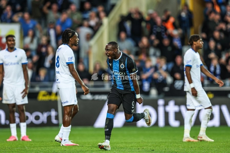 Club's Carlos Forbs celebrates during a soccer match between Club Brugge KV and KRC Genk, Sunday 20 September 2026 in Brugge, on day 7 of the 2026-2027 'Jupiler Pro League' first division of the Belgian championship