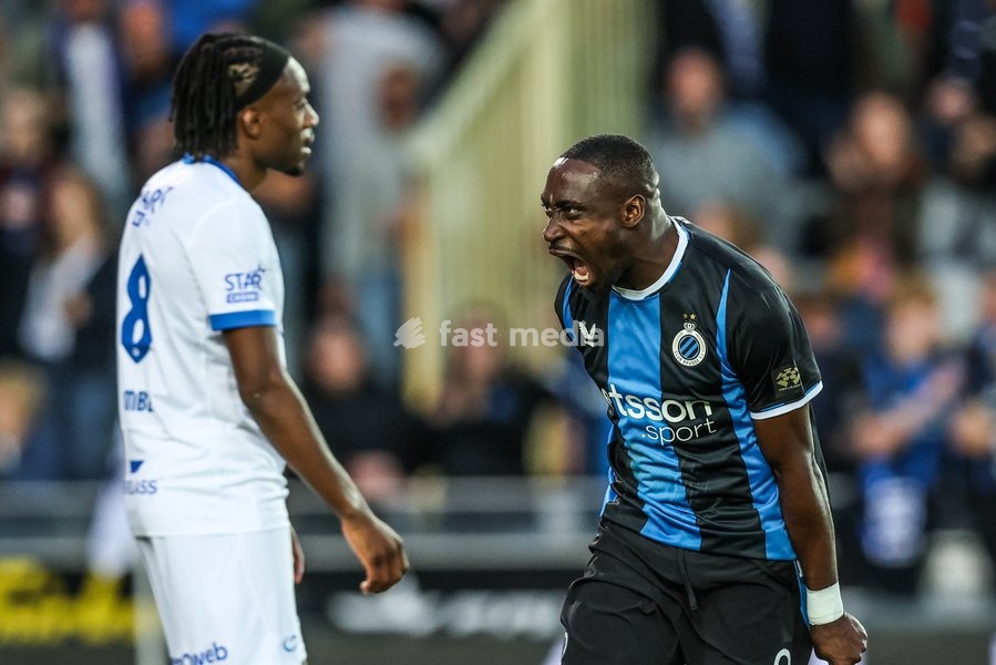 Club's Carlos Forbs celebrates during a soccer match between Club Brugge KV and KRC Genk, Sunday 20 September 2026 in Brugge, on day 7 of the 2026-2027 'Jupiler Pro League' first division of the Belgian championship
