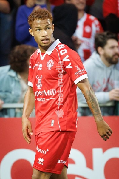 Kortrijk's Shandre Campbell pictured during a soccer match between KV Kortrijk and SK Beveren, Sunday 20 September 2026 in Kortrijk, on day 7 of the 2026-2027 'Jupiler Pro League' first division of the Belgian championship