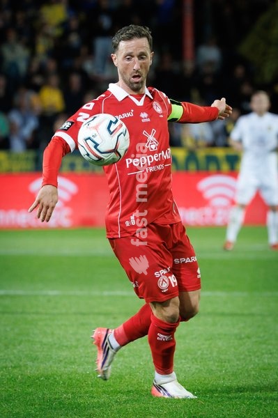 Kortrijk's Brecht Dejaegere pictured in action during a soccer match between KV Kortrijk and SK Beveren, Sunday 20 September 2026 in Kortrijk, on day 7 of the 2026-2027 'Jupiler Pro League' first division of the Belgian championship