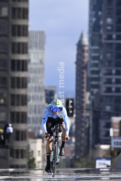 Belgium's Alec Segaert pictured in action during the men's elite individual time trial race (39,2km) at the cycling UCI Road World Championship, in Montreal, Canada, Sunday 20 September 2026