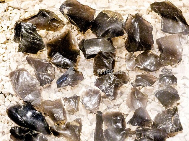 flat obsidian pieces, Uplistsikhe, near Gori, in the Shida Kartli region, Georgia