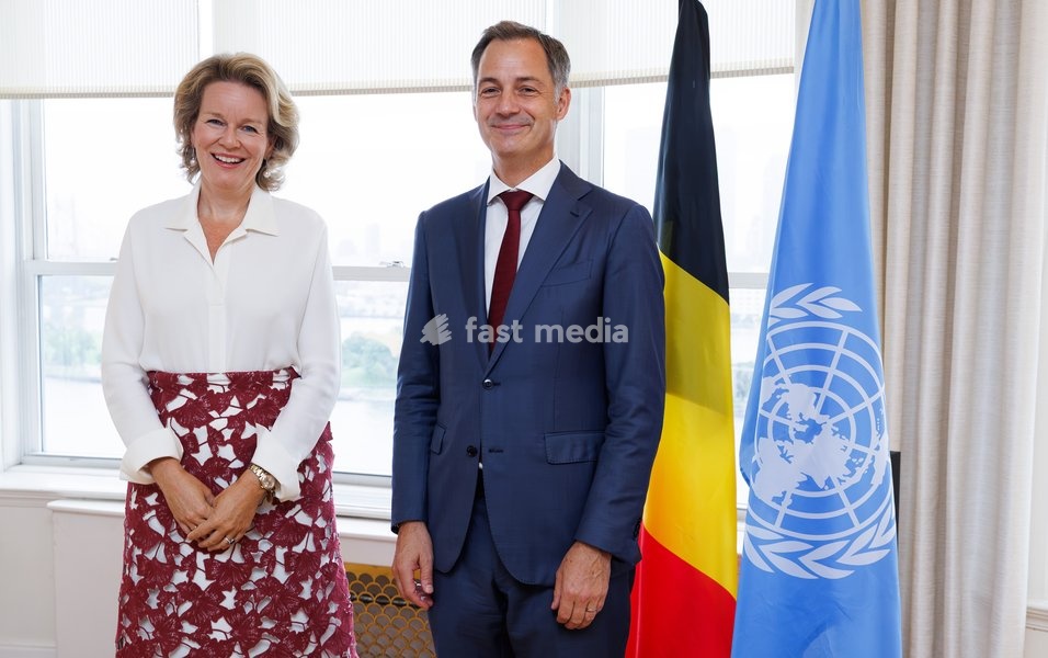 Queen Mathilde of Belgium pictured prior to a Dinner with UNDP Administrator Belgian Alexander De Croo during the 81st session of the United Nations General Assembly (UNGA81), in New York City, United States of America, Sunday 20 September 2026