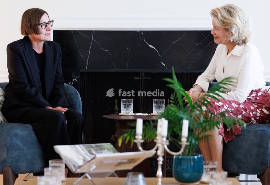 Queen Mathilde of Belgium pictured at a bilateral with International Committee of the Red Cross (ICRC) President President of International Committee of the Red Cross Mirjana Spoljaric Egger during the 81st session of the United Nations General Assembly (UNGA81), in New York City, United States of…