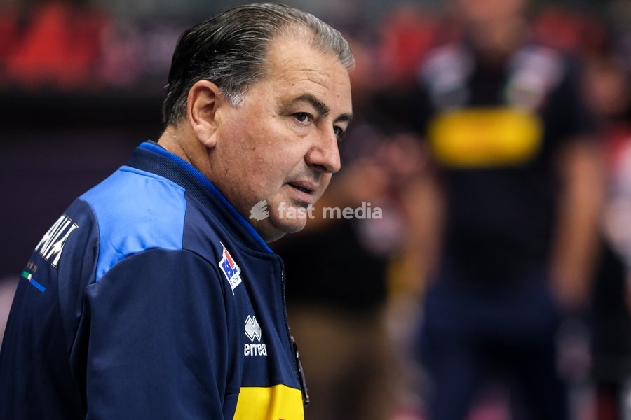 Ferdinando De Giorgi the Head Coach of Italy during the Italy vs Denmark match at Final Eight of the CEV Enel EuroVolley 2026 Men at PalaVela in Turin, Italy, on September 20, 2026. Italy wins the match against Denmark with a score 3-0