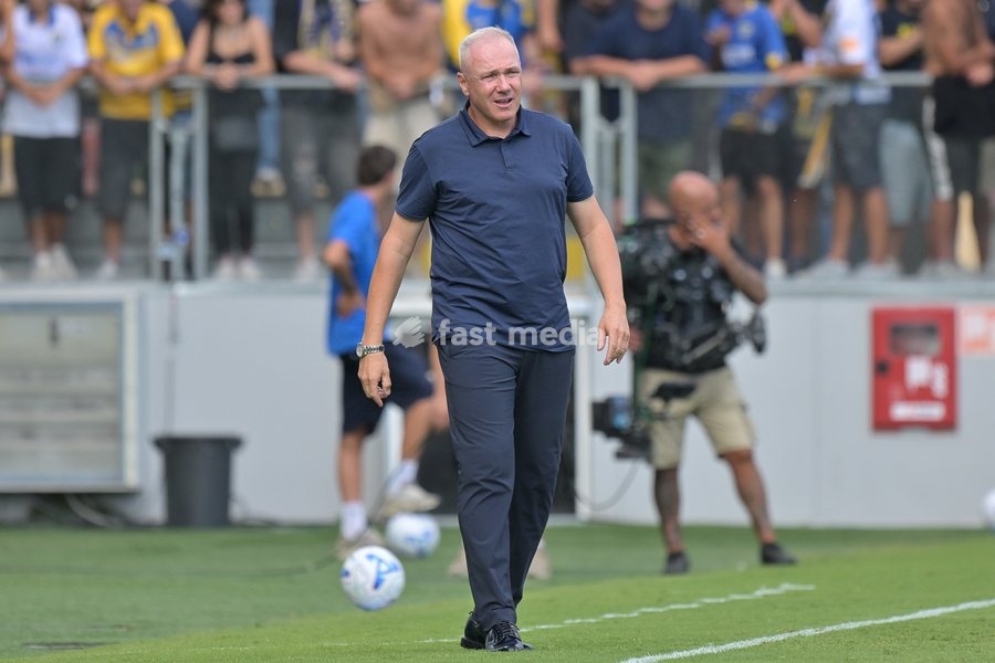Massimiliano Alvini head coach of Frosinone during the match of Serie A Enilive Football Match between Frosinone vs Como at the Benito Stirpe Stadium on 20 September 2026 in Frosinone, Lazio. Frosinone vs Como 2-0