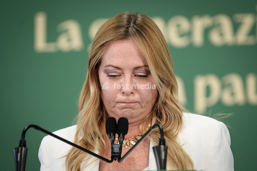Italy, Rome, 20 September, 2026 : Fenix, meeting of 'Gioventu' Nazionale', youth organization of Fratelli d'Italia. Pictured : Premier Giorgfia Meloni