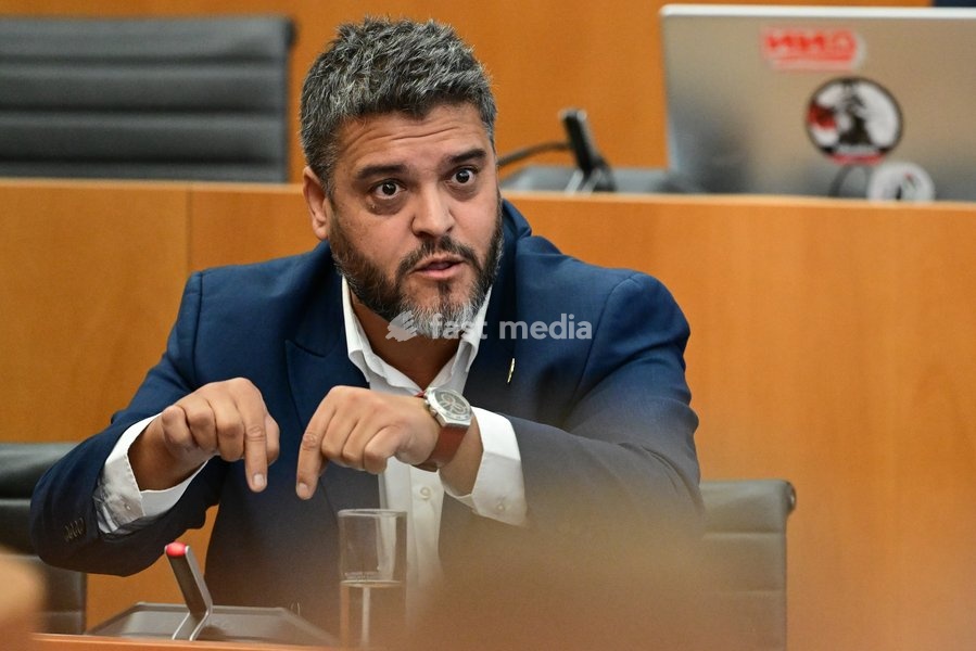 PS Jamal Ikazban pictured during a plenary session of the Brussels Parliament in Brussels, Monday 21 September 2026. Today is the so-called Rentree, the first plenary session after the summer holidays