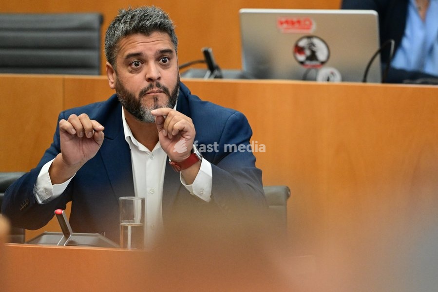 PS Jamal Ikazban pictured during a plenary session of the Brussels Parliament in Brussels, Monday 21 September 2026. Today is the so-called Rentree, the first plenary session after the summer holidays