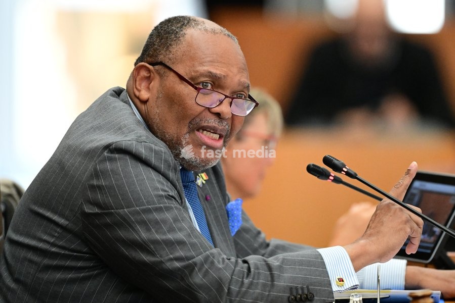 MR Bertin Mampaka Mankamba pictured during a plenary session of the Brussels Parliament in Brussels, Monday 21 September 2026. Today is the so-called Rentree, the first plenary session after the summer holidays