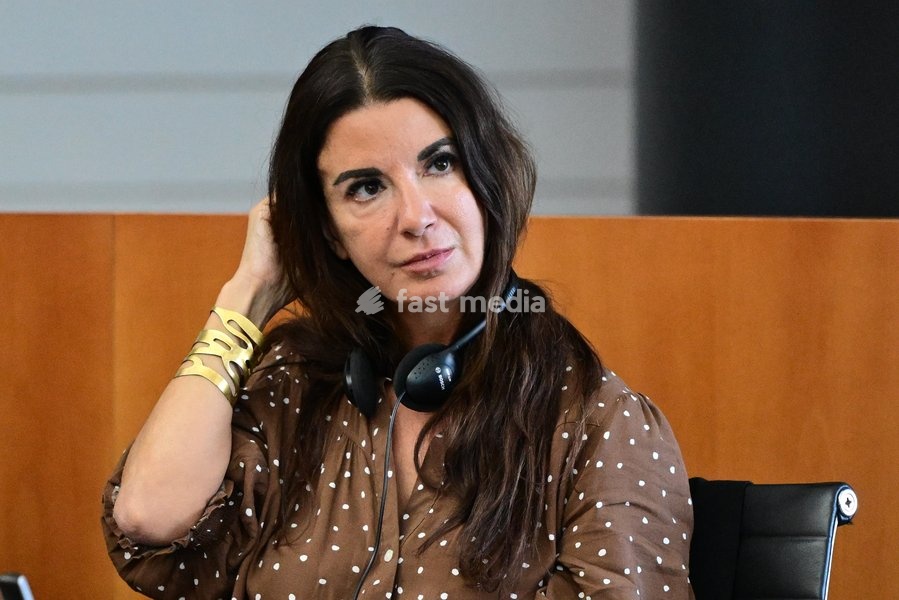 PS Celine Vainsel pictured during a plenary session of the Brussels Parliament in Brussels, Monday 21 September 2026. Today is the so-called Rentree, the first plenary session after the summer holidays