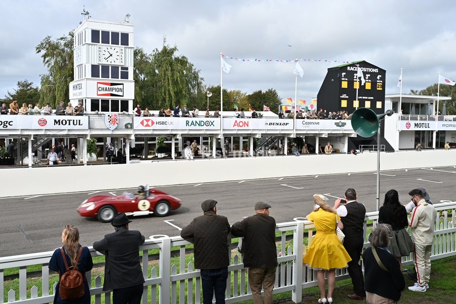 A general view of racing on day two of Goodwood Revival presented by Dunlop at the Goodwood Motor Circuit in Chichester, West Sussex. Picture date: Saturday September 19, 2026. This year's Revival is bringing La Dolce Vita to life with a track parade of over 300 Vespas and vintage scooters, a…