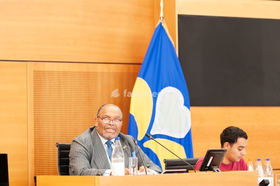 MR Bertin Mampaka Mankamba pictured during a plenary session of the Brussels Parliament in Brussels, Saturday 20 September 2025. Today is the so-called Rentree, the first plenary session after the summer holidays