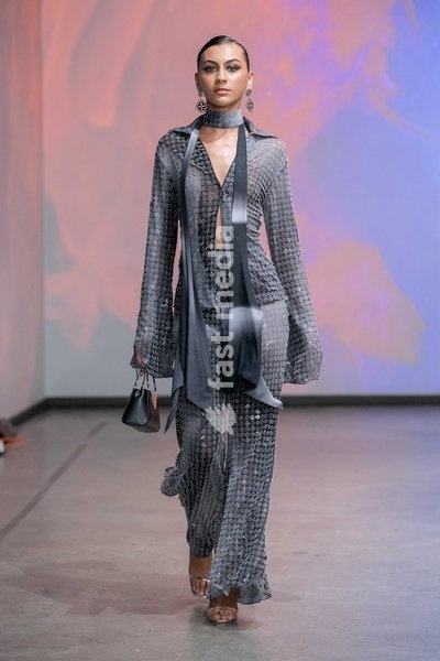 A model walks the runway during the Onalaja Spring Summer 2027 show at London Fashion Week, London, UK, 17 September 2026