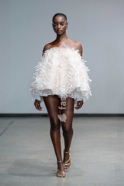 A model walks the runway during the Onalaja Spring Summer 2027 show at London Fashion Week, London, UK, 17 September 2026